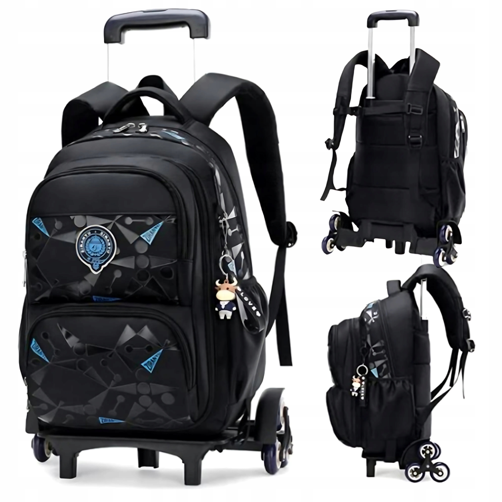 ŠKOLNÍ BATOH BATOH NA KOLEČKÁCH, RÁM PRO CHLAPCE, PROSTORNÝ, 1-3 KUSŮ