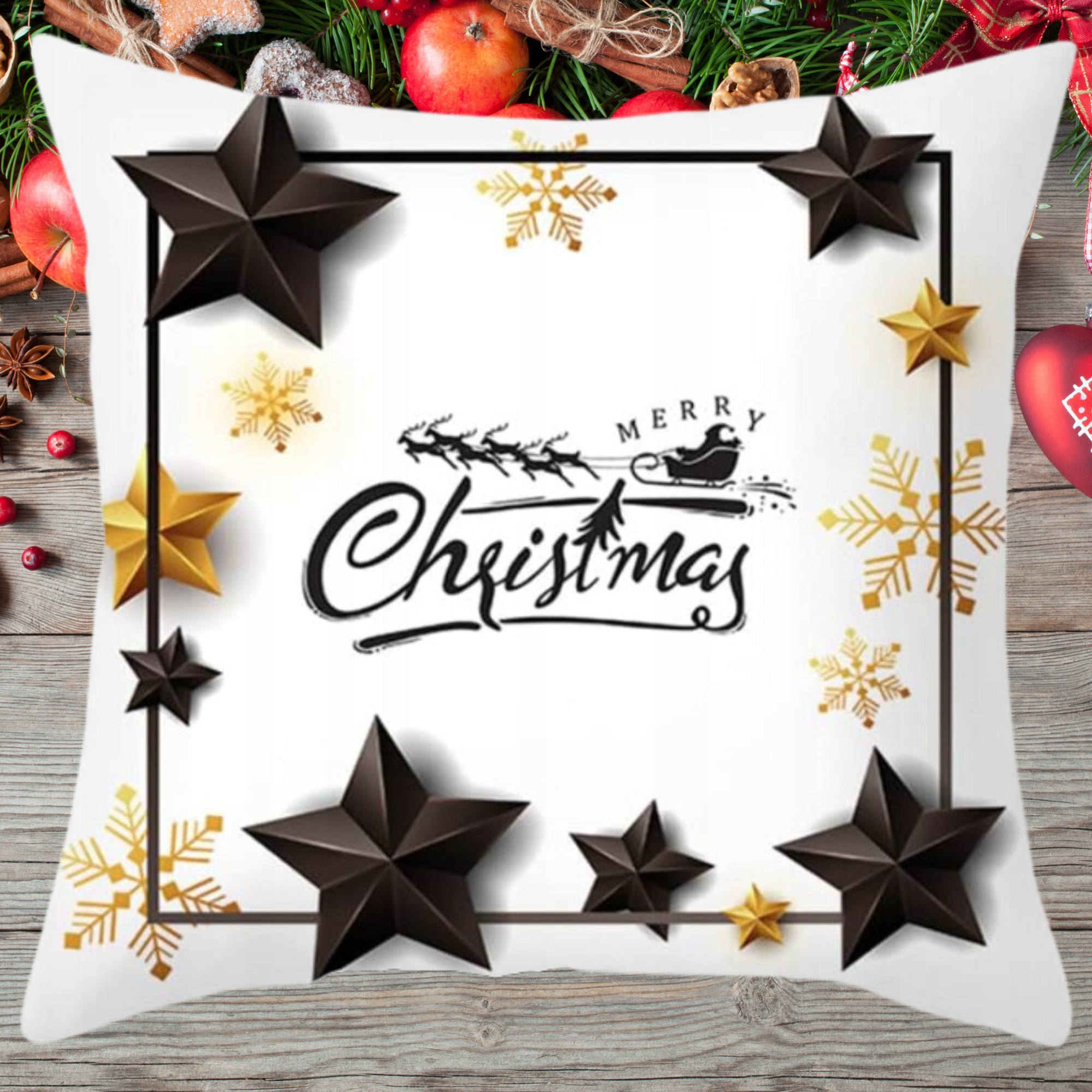 4x SET POVLAK NA POLŠTÁŘ VÁNOČNÍ POVLEČENÍ VÁNOČNÍ 40X40 Značka žádná značka