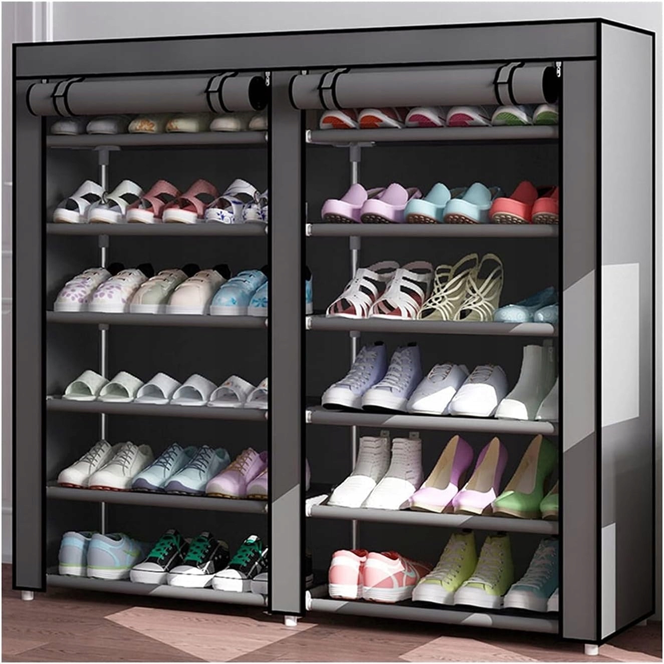 Botník, SKŘÍŇ BOTNÍK , skládací, 12 polic, XXL Šířka nábytku 120 cm