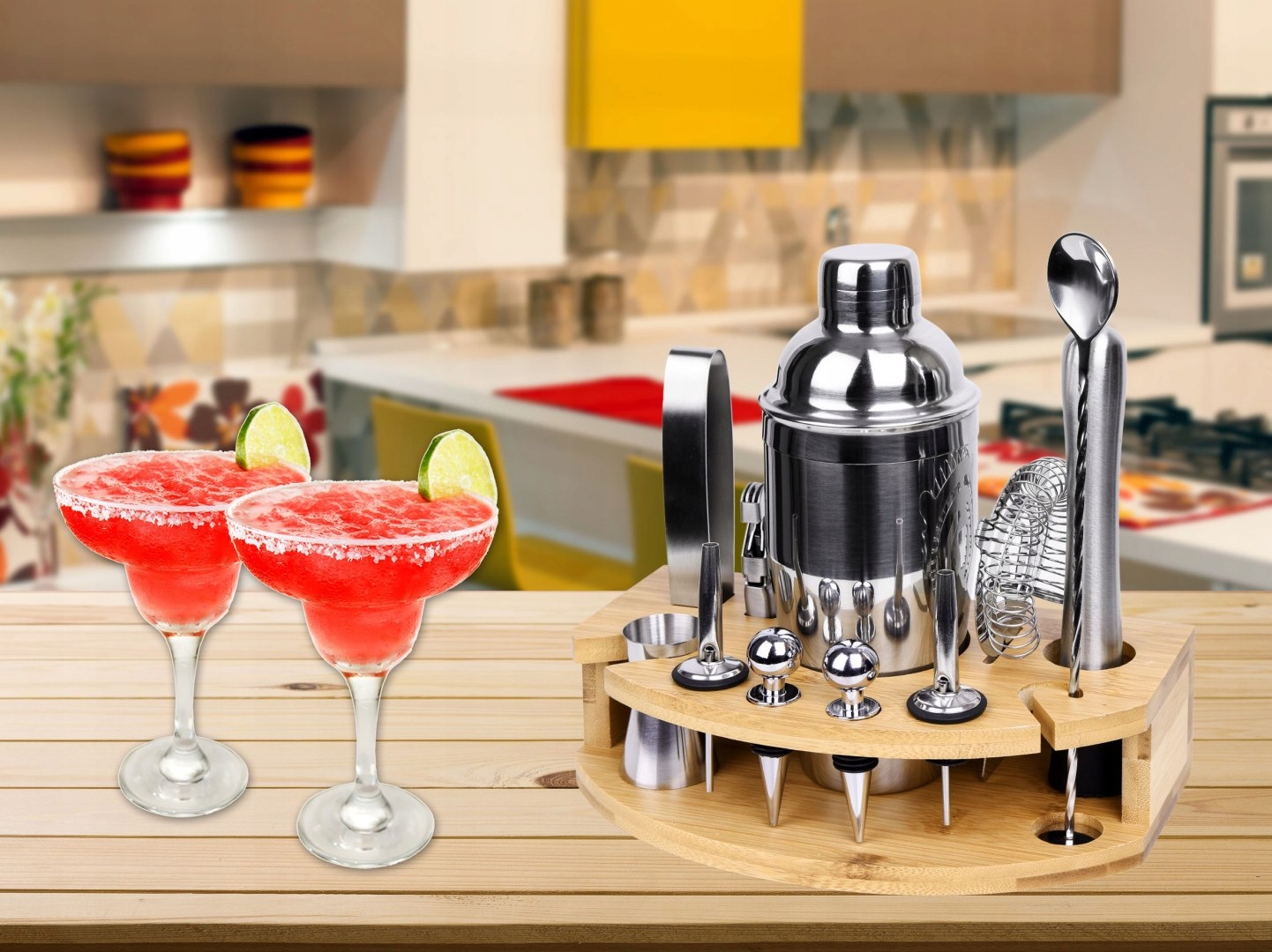 Barová sada CHESTER: shaker na koktejly + stojan, 12 dílů Výrobce Gockowiak