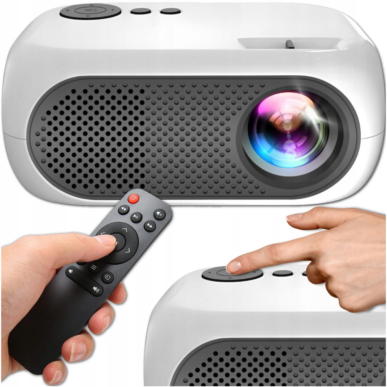 Projektor Mini Přenosný projektor Vysoká kvalita promítaného Full HD obrazu Kód výrobce 5905794954636