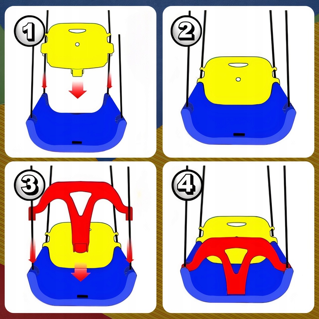 Dětská zahradní houpačka 3v1 Silná pro dům, domácí zahrada s lany 30 kg Materiál syntetický materiál