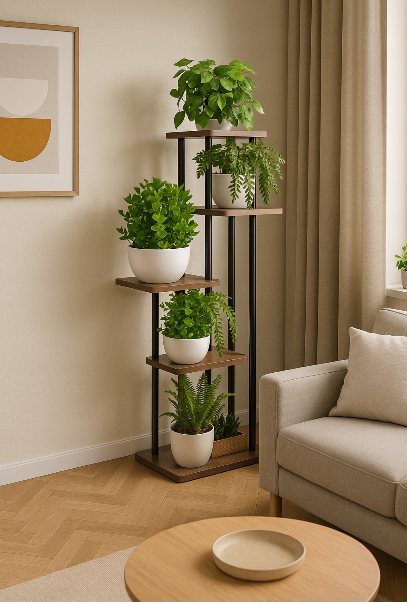 KVĚTINOVÝ STOJAN NA KVĚTINY KOVOVÝ STOJAN LOFT ROSTLINY REGÁL 106 CM Kód výrobce KWIETNIK1_1