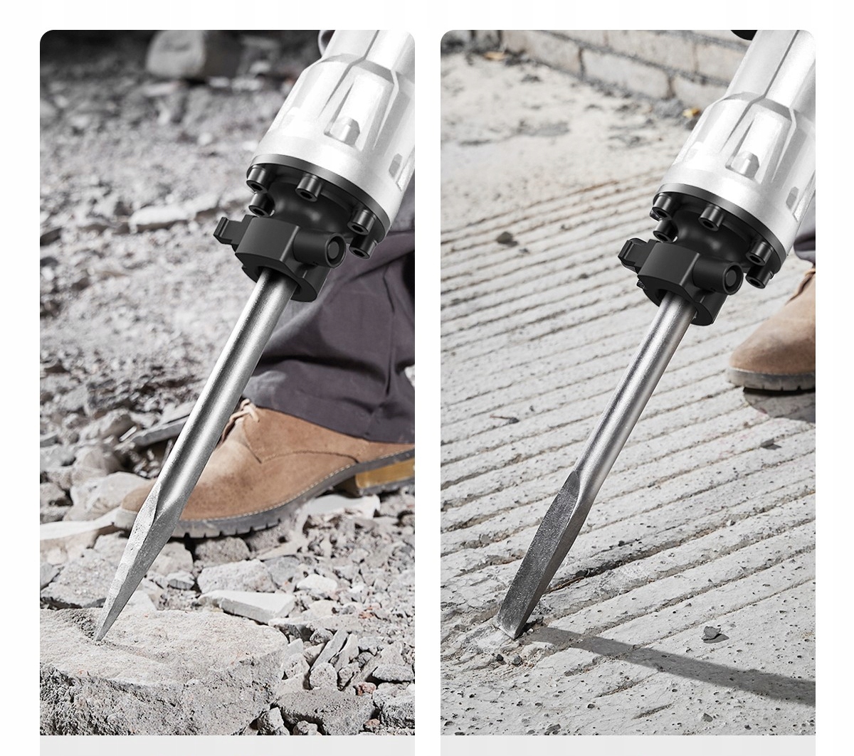 DEMOLIČNÍ ÚDEROVÉ KLADIVO PRO KOVÁNÍ BETONU VÝKONNÉ 1700 W + PŘÍSLUŠENSTVÍ Rázová energie 45 J