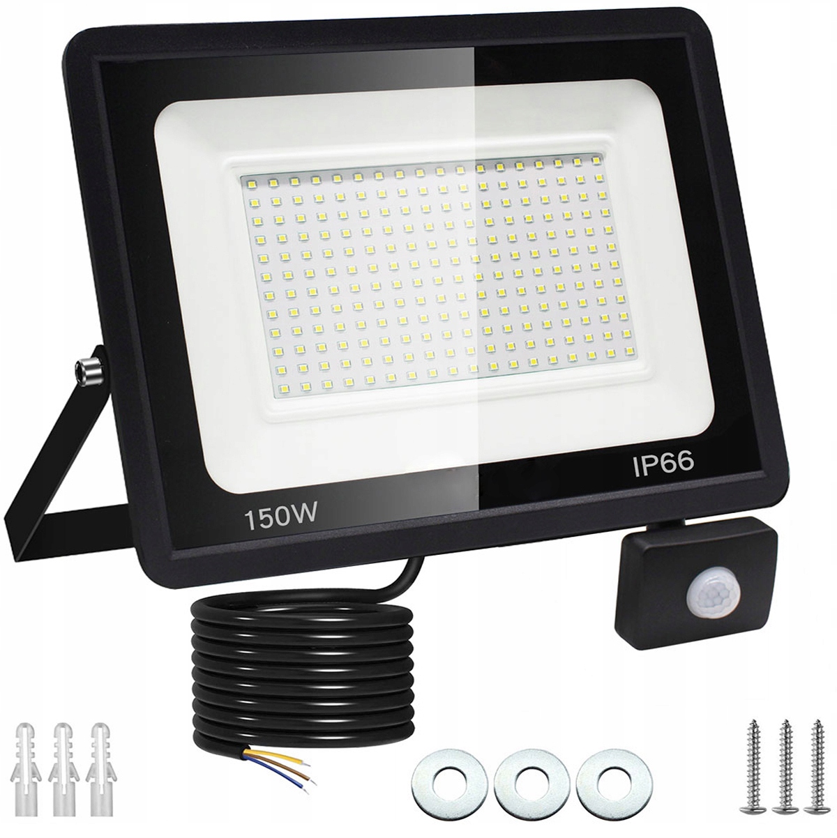 LED OSVĚTLOVAČ 150W s POHYBOVÝM SENZOREM HALOGEN Reflektor LAMPA DRŽÁK SLIM Kód výrobce 5841