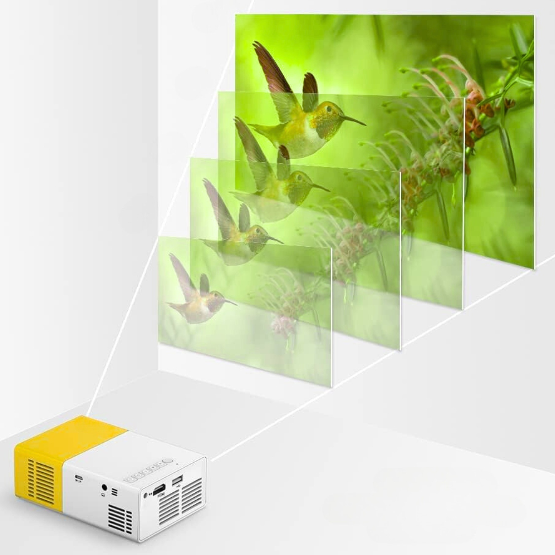 PŘENOSNÝ PROJEKTOR MINI LED FULL HD PRO KINO DOMA POHÁDKOVÉ FILMY Základní rozlišení (px) 800 x 480