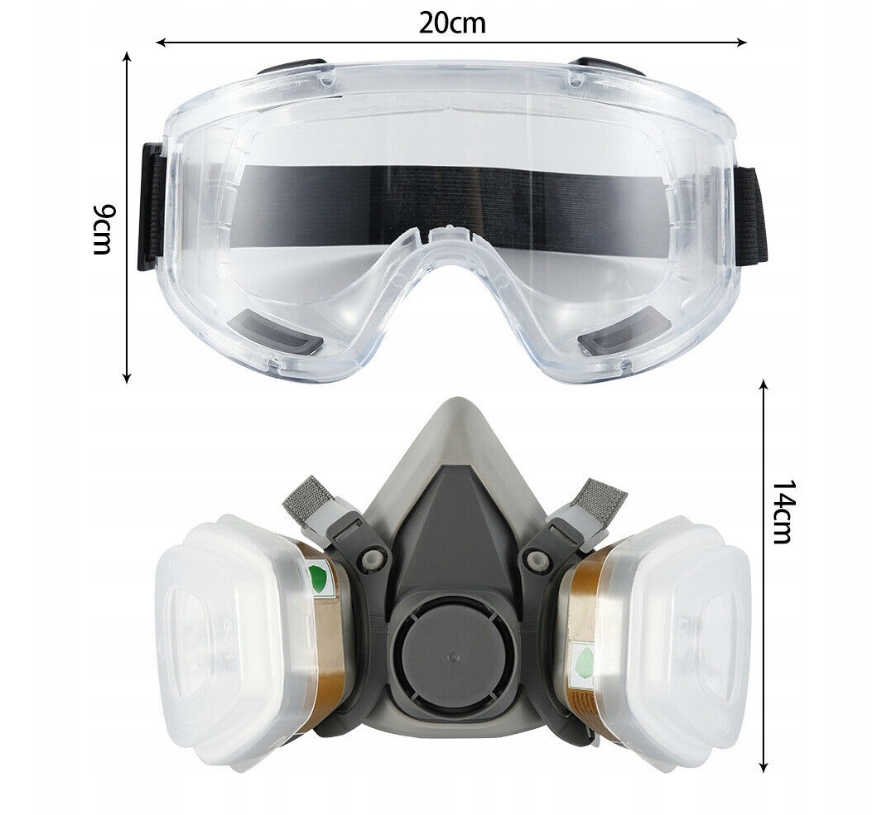 LAKOVACÍ MASKA 4100 + 2x UHLÍKOVÉ VLOŽKY + 12x FILTRY + BRÝLE Koanni Váha výrobku včetně jednotkového obalu 0.4 kg