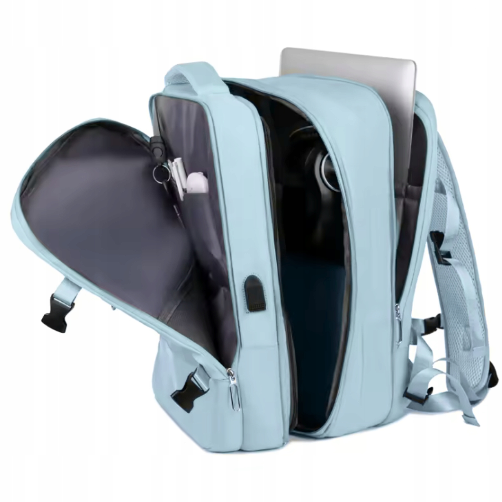 SET 2x Batoh Příruční zavazadlo pro letadlo 45x30x20 LOT USB Taška na boty Výška 45 cm