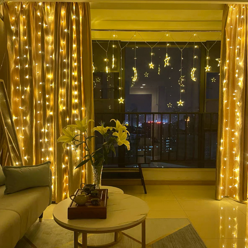 SVĚTELNÝ ZÁVĚS 300LED VÁNOČNÍ OSVĚTLENÍ NA STROMEČEK GIRLANDA + PILOT BÍLÝ TEPLÝ 3x3 m EAN (GTIN) 5906122002784