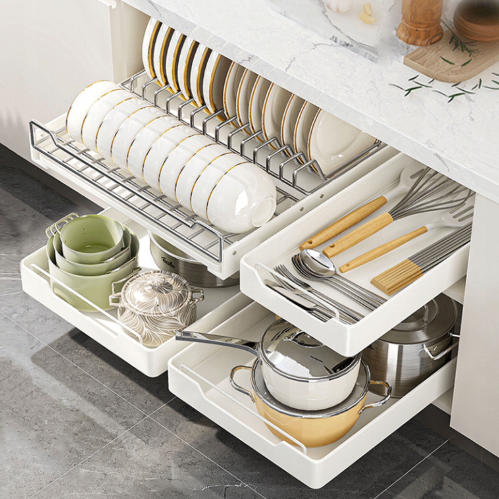 POLICE KUCHYŇSKÝ ORGANIZÉR CARGO VÝSUVNÁ ŠUPLÍK KOV DO SKŘÍŇKY 40 CM Druh na koření