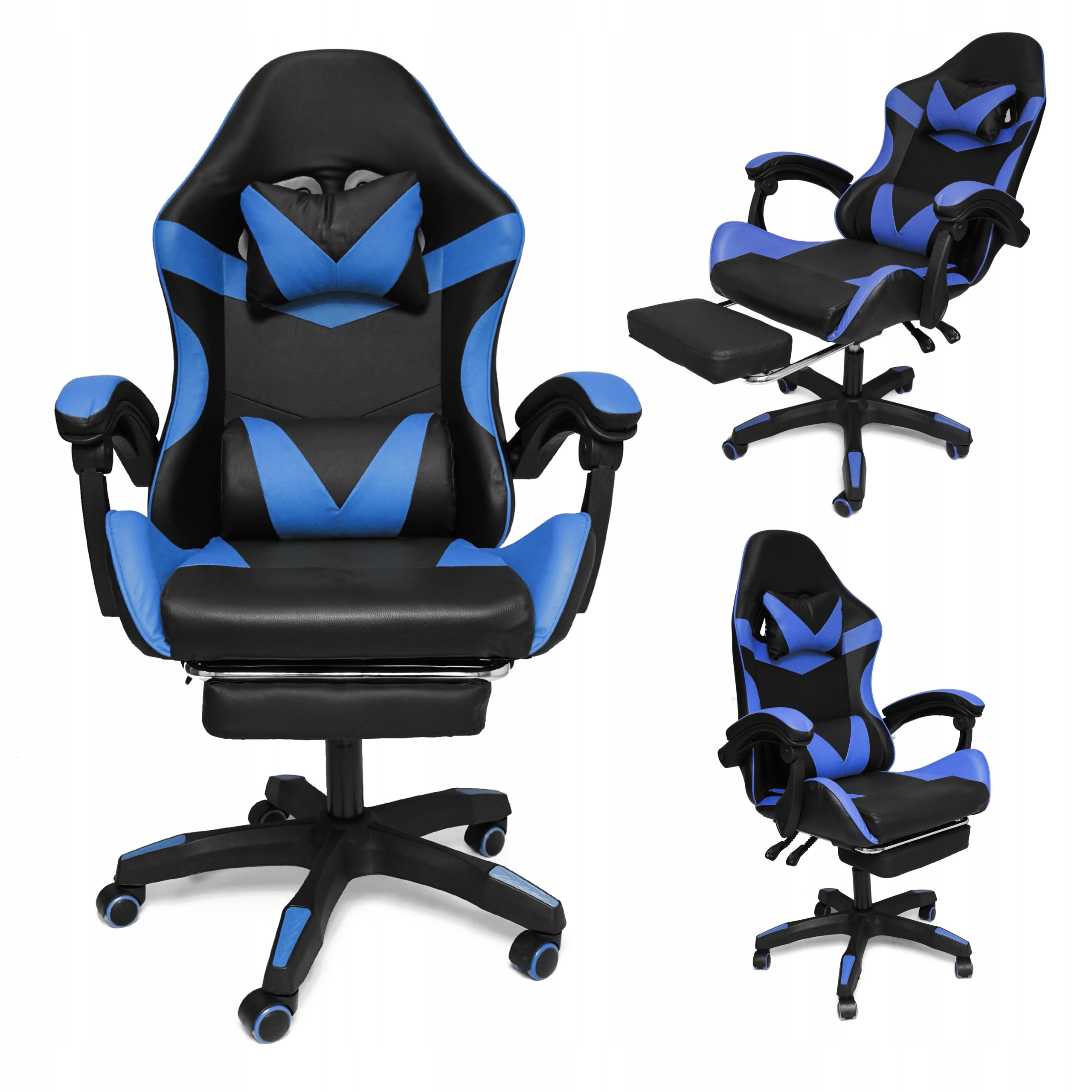 OTOČNÁ HERNÍ ŽIDLE PRO HRÁČE S ERGONOMICKOU PODNOŽKOU