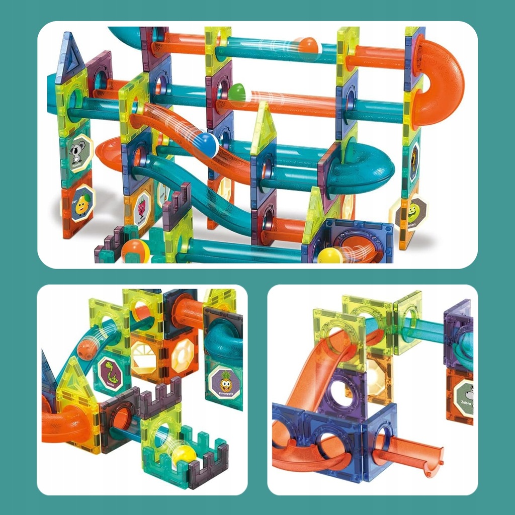 STAVEBNICE XXL KULIČKOVÁ DRÁHA KULODROM 96 DÍLKŮ VELKÁ DRÁHA Značka MEMFLOW