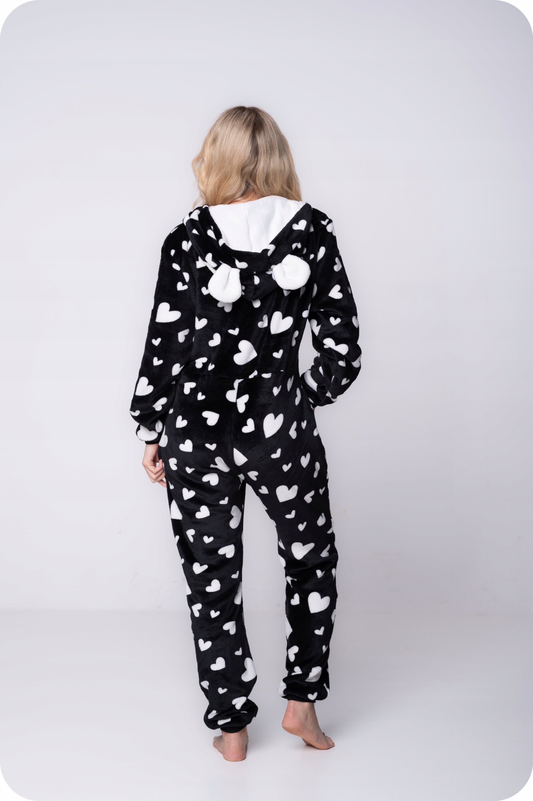 JEDNODÍLNÉ PYŽAMO ONESIE KIGURUMI PŘEVLEK KOSTÝM KOMBINÉZA OBLEK Barva černá