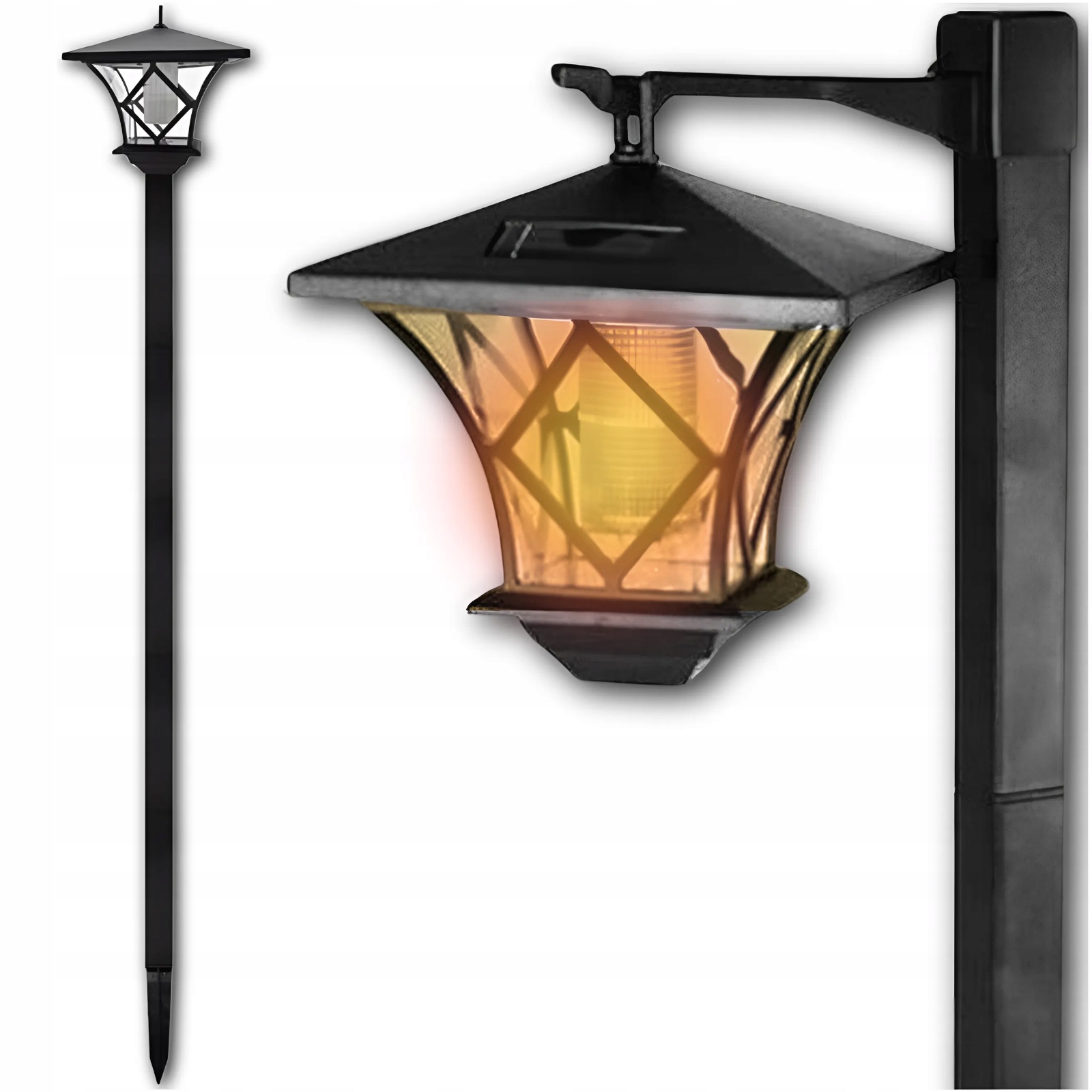 VELKÁ SOLÁRNÍ LAMPA 155 CM ZAHRADNÍ S DRŽÁKEM 2v1 PRO ZAHRADU POCHODEŇ EAN (GTIN) 5906186304442