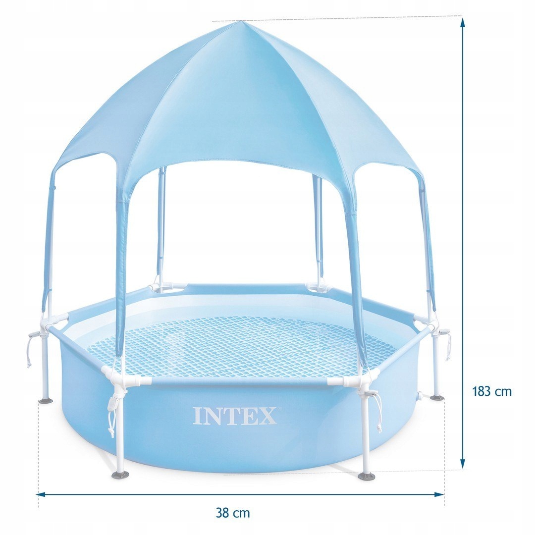 Bazén se stříškou 183 x 38 cm INTEX 28209 Intex Kapacita 700 l