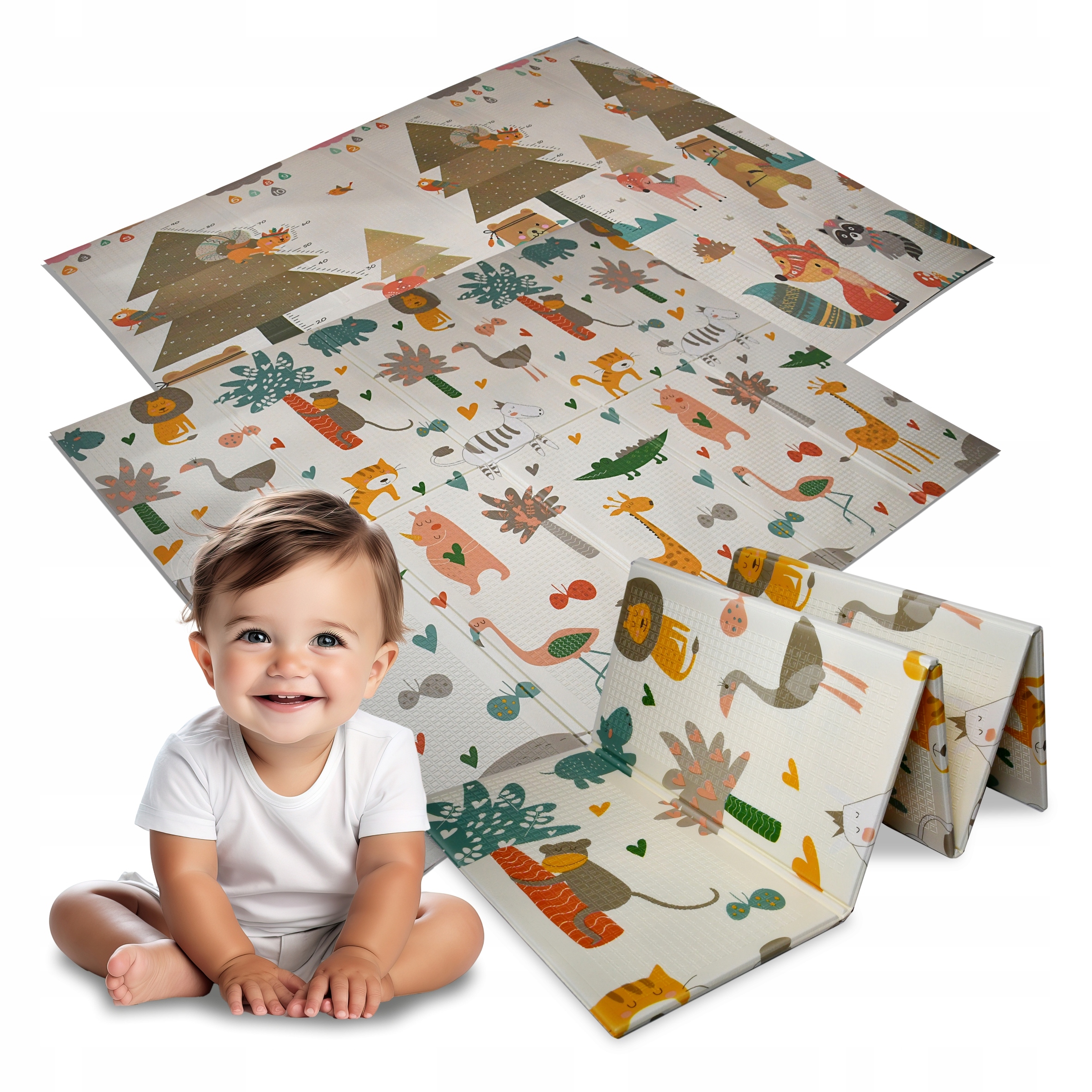 VZDĚLÁVACÍ PĚNOVÁ PODLOŽKA KE SKLÁDÁNÍ PRO DĚTI VELKÁ 180x200, OBOUSTRANNÁ, SILNÁ