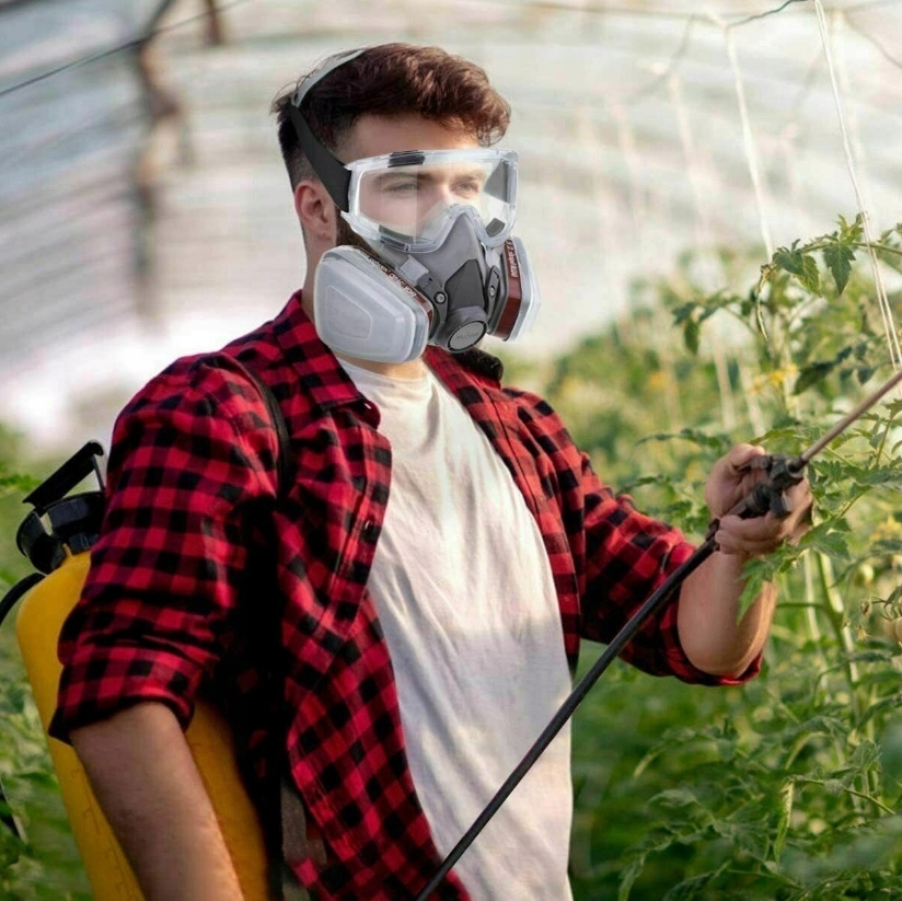 LAKOVACÍ MASKA 4100 + 2x UHLÍKOVÉ VLOŽKY + 12x FILTRY + BRÝLE Koanni Typ ochrany polomaska