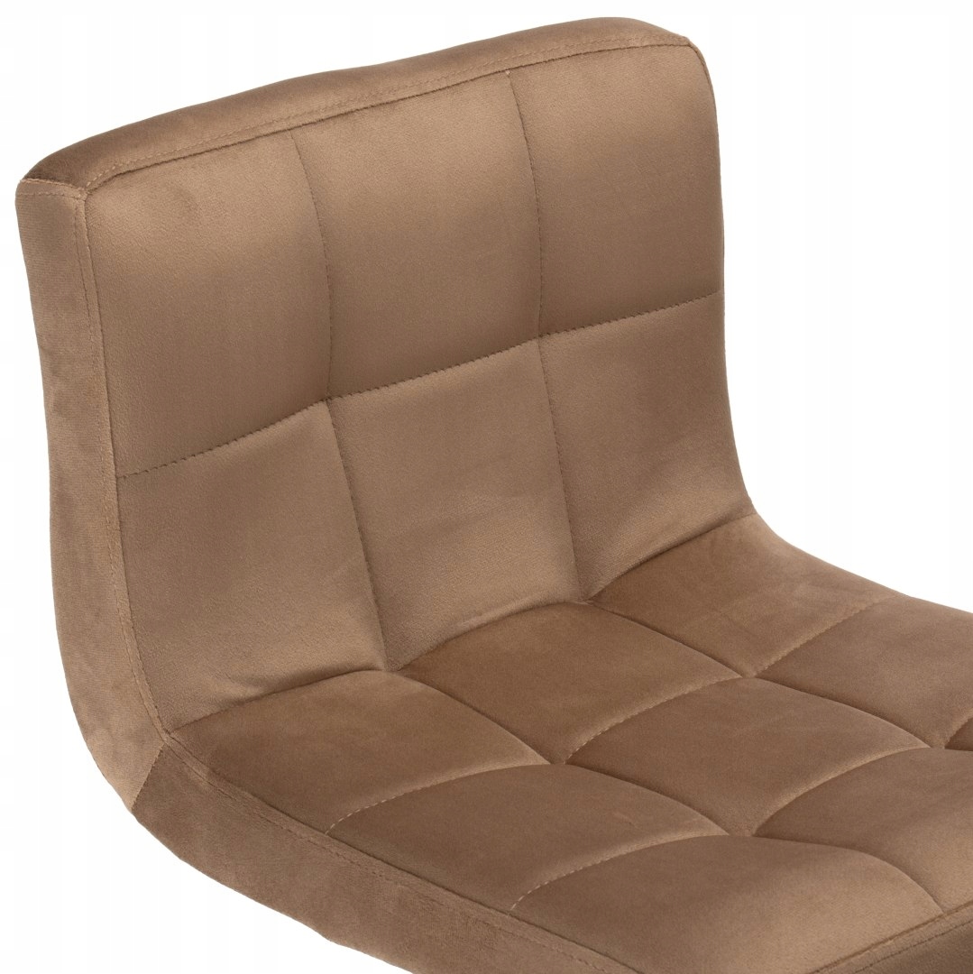 Barová židle ARAKO BLACK sametová mokka VELVET Maximální výška sedadla 83 cm