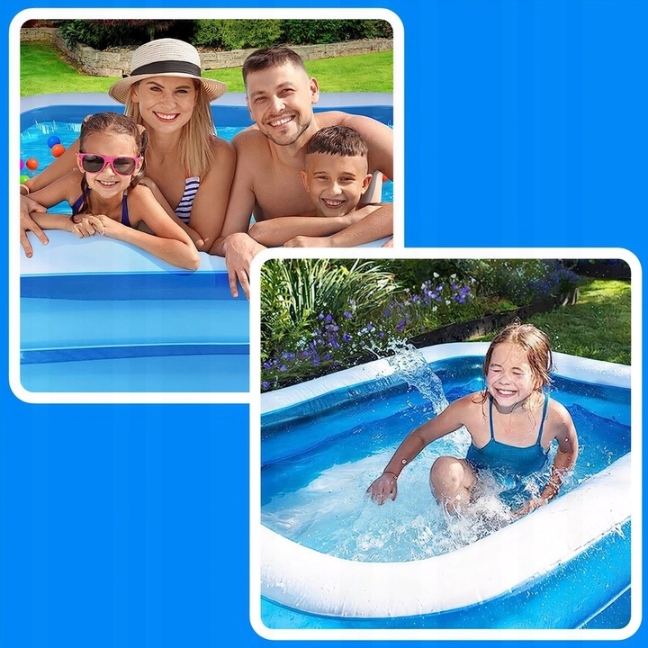 BAZÉN VELKÝ RODINNÝ OBDÉLNÍKOVÝ ZAHRADA TERASA 262 X 175 CM Šířka výrobku 175 cm