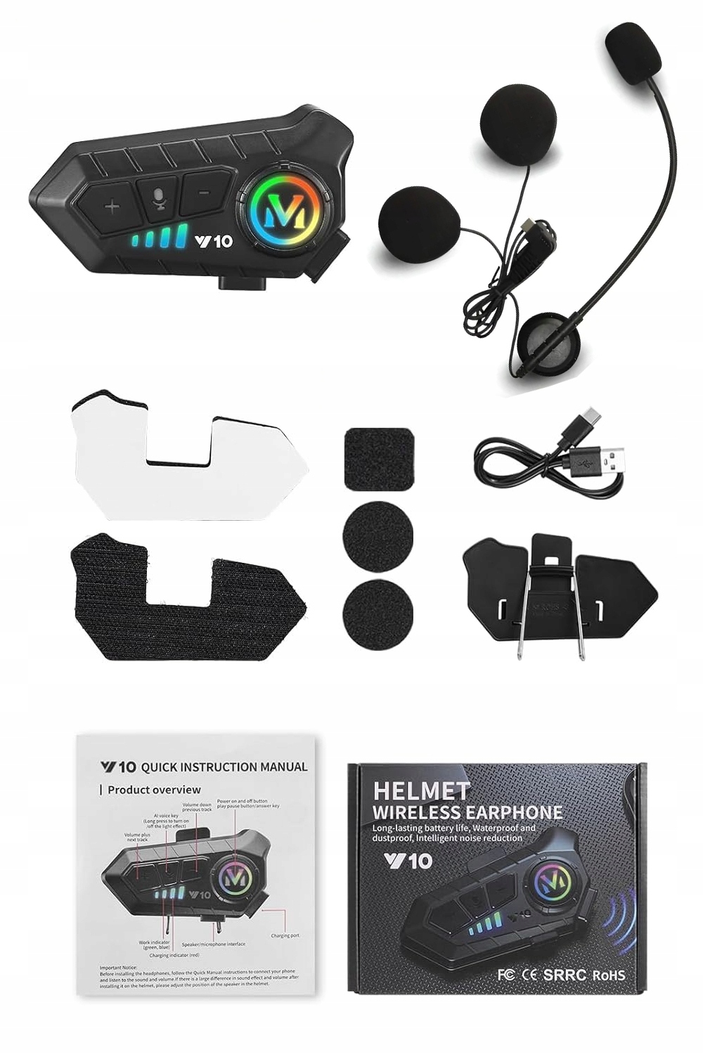 Bluetooth motocyklová sluchátka INTERFON univerzální stereo Koanni Typ mikrofonu hybridní