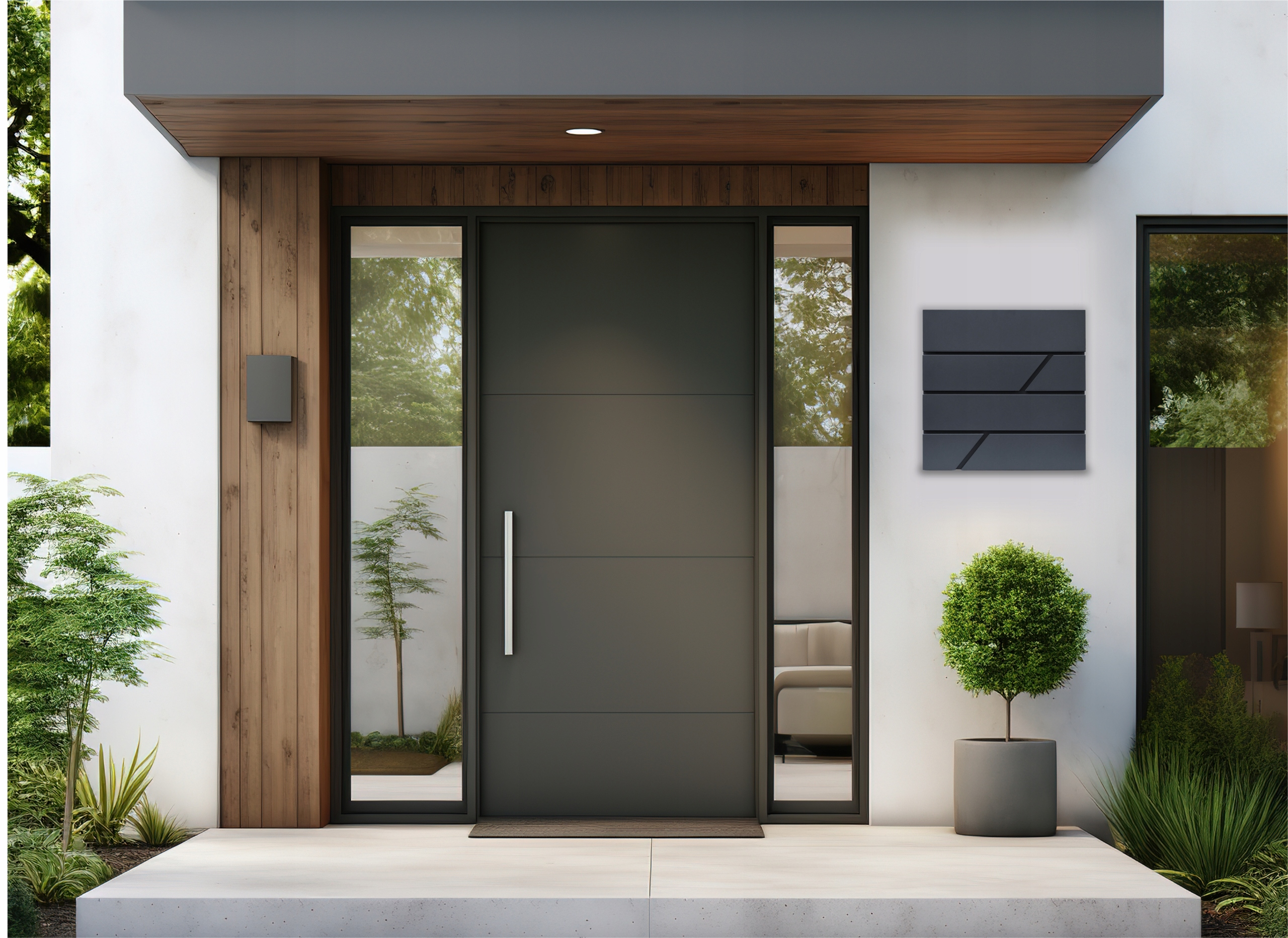 POŠTOVNÍ SCHRÁNKA na noviny ANTRACITOVÁ pošta do domu A4 Velká Hloubka výrobku 11 cm