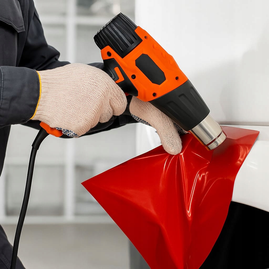 HORKOVZDUŠNÁ PISTOLE S REGULACÍ 2 RYCHLOSTÍ 2000W 350/550C + 4 TRYSKY + ŠKRABKA Kód výrobce KD10391