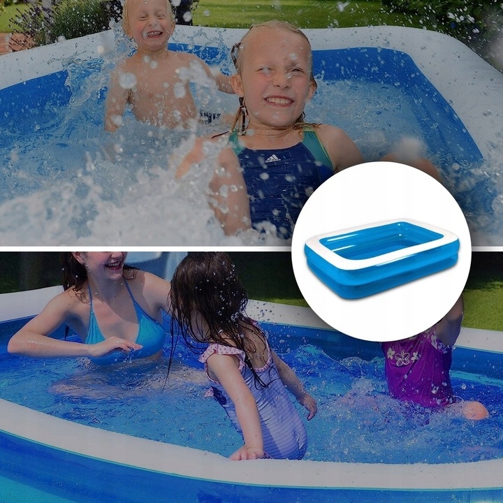 BAZÉN VELKÝ RODINNÝ OBDÉLNÍKOVÝ ZAHRADA TERASA 262 X 175 CM Tvar obdélníkový