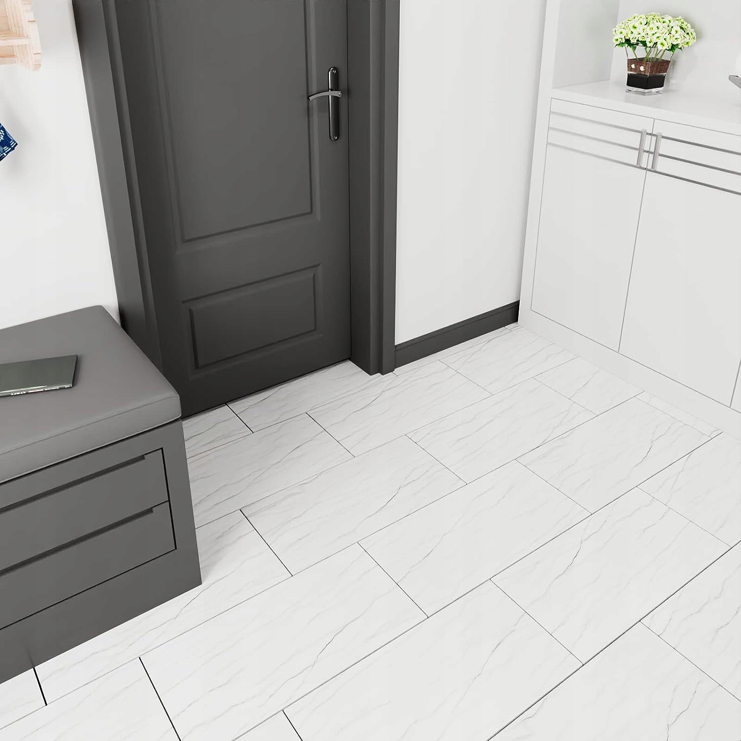 10x SAMOLEPICÍ BÍLÝ MRAMOROVÝ PVC LESKLÝ Koanni Značka Koanni