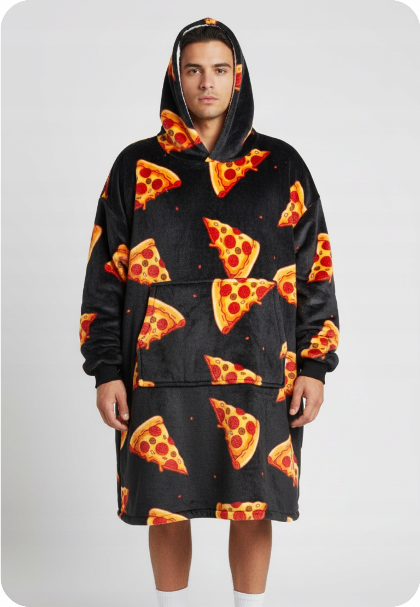 DEKA oversize mikina Silná MIKINOVÁ DEKA 2v1 XXL Vzor PIZZA Kožešina Bluzo Deka EAN (GTIN) 5903867219309