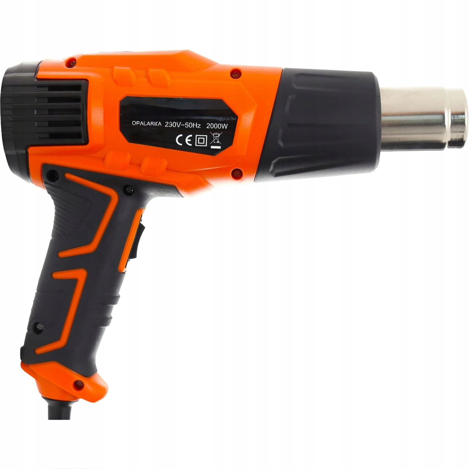 HORKOVZDUŠNÁ PISTOLE S REGULACÍ 2 RYCHLOSTÍ 2000W 350/550C + 4 TRYSKY + ŠKRABKA Váha zařízení 0.7 kg