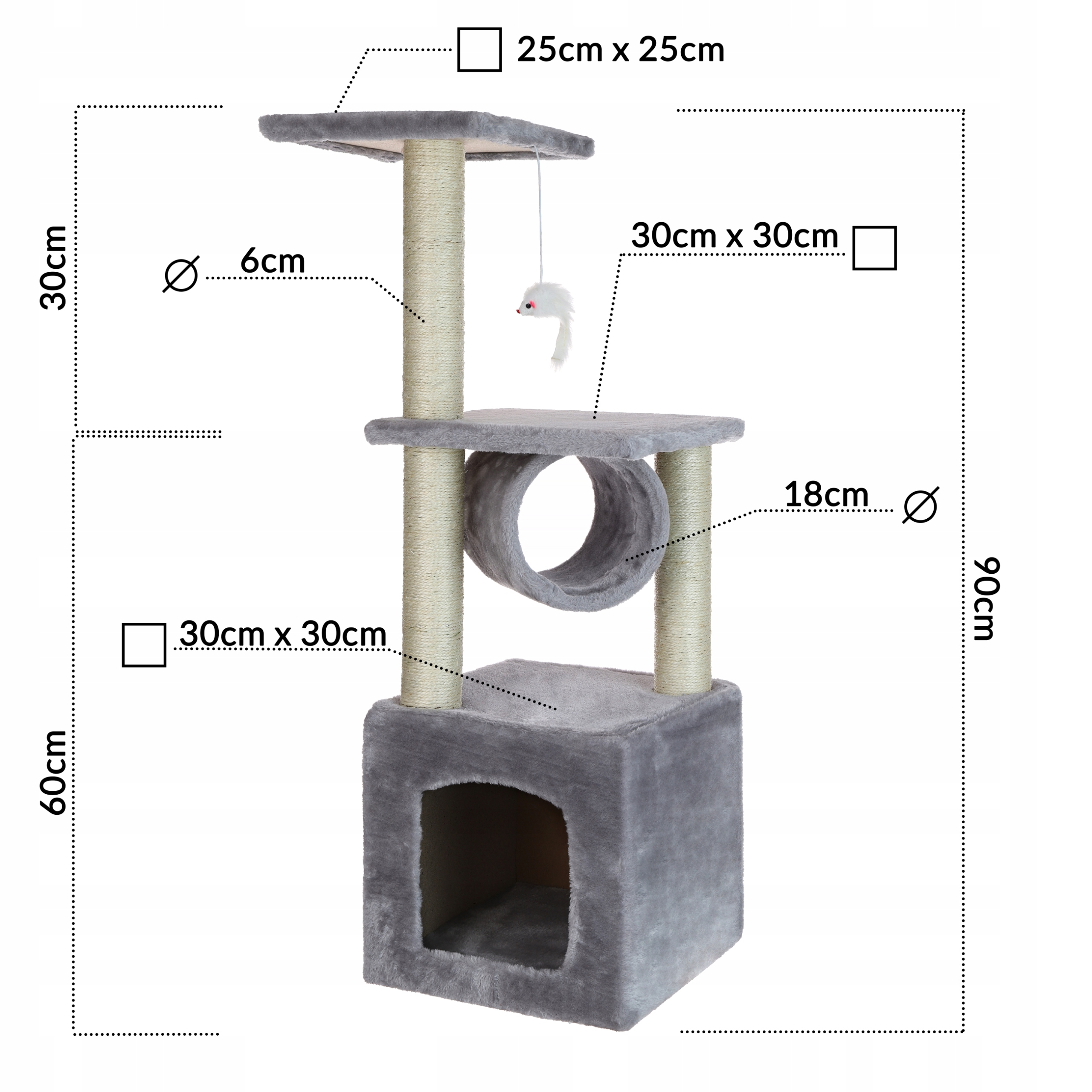PRO KOČKY PELÍŠEK DOMEČEK, PEŘÍŠEK, ŠKRABADLO, HRAČKA 90 CM Značka Medas