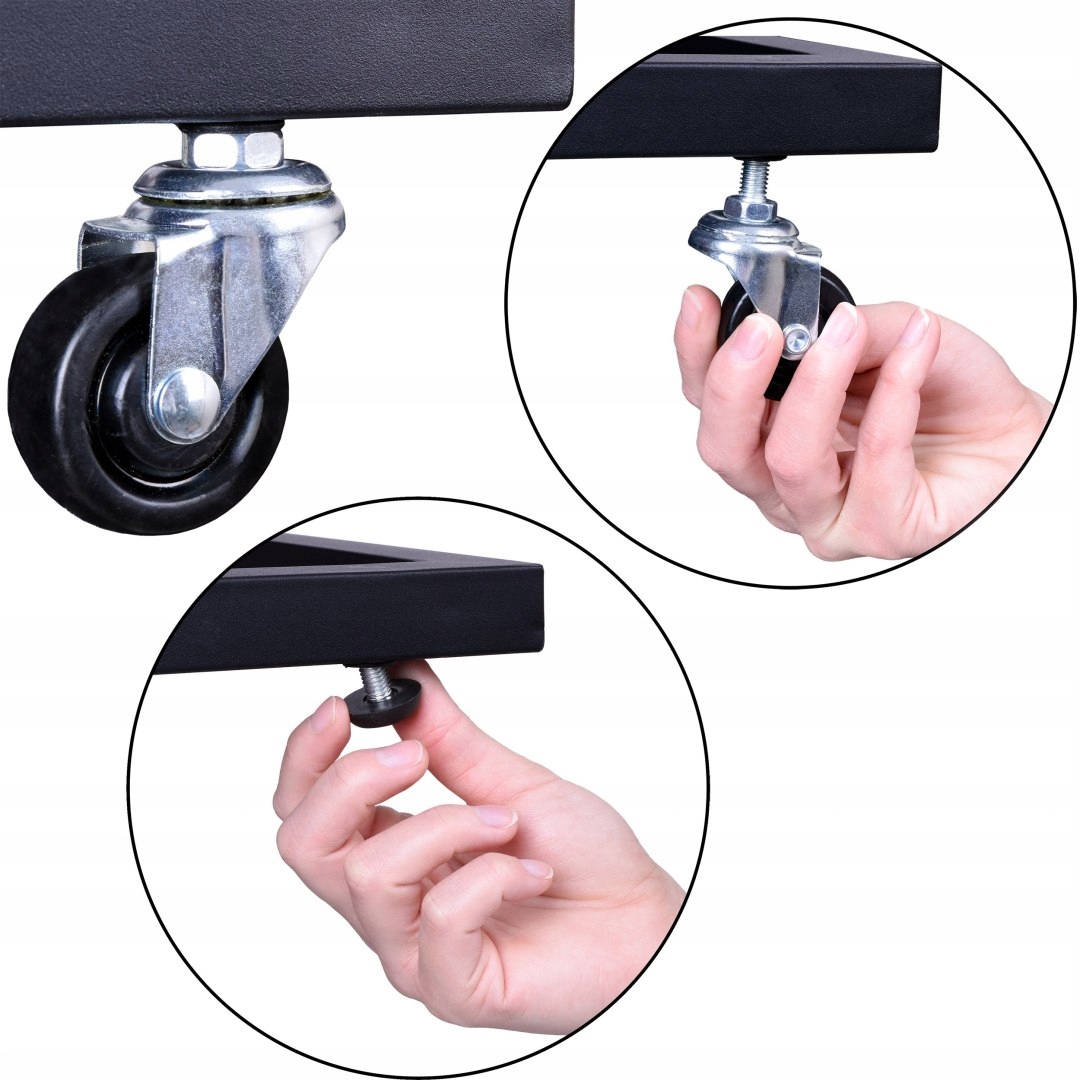 Loftový stolek na kolečkách MEREN zestárlý dub Šířka nábytku 50 cm