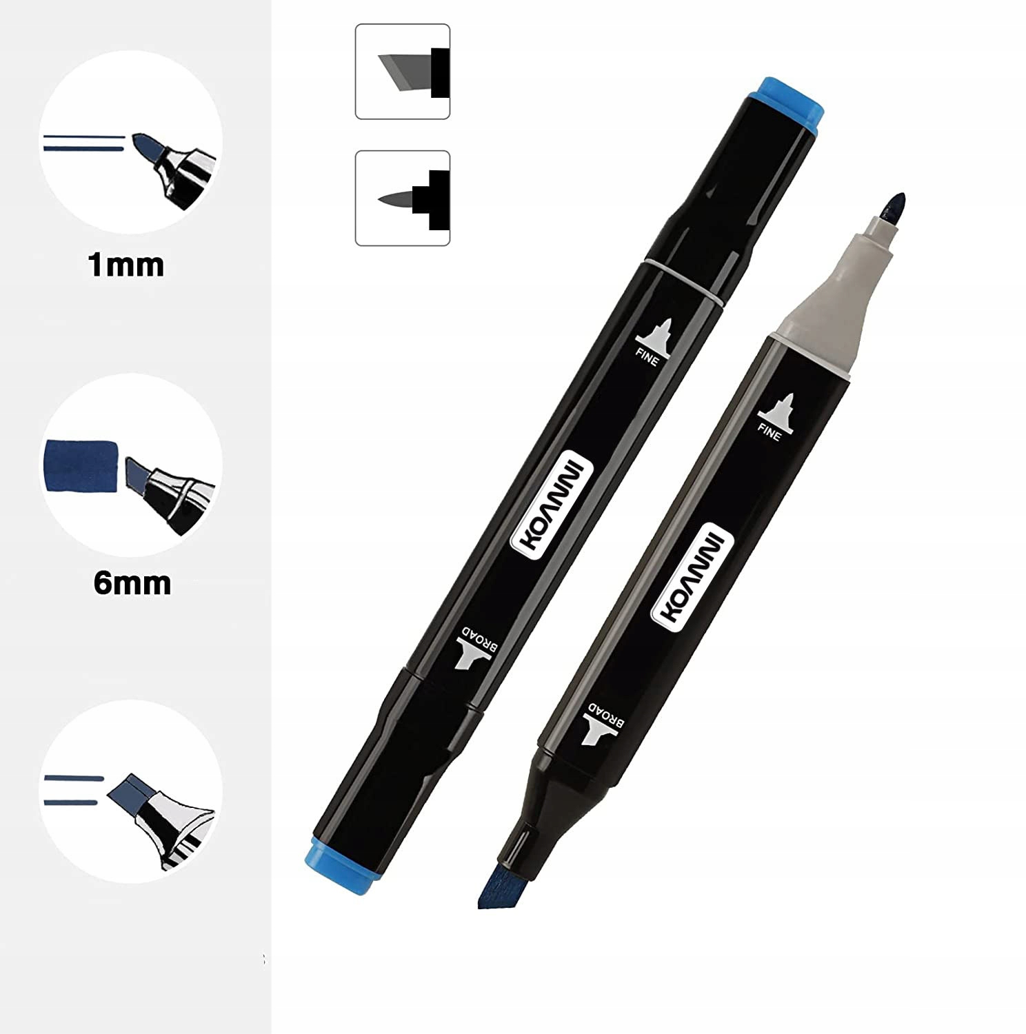 LIHOVÉ FIXY OBOUSTRANNÉ KOANNI 168 KS +POUZDRO EAN (GTIN) 5903686021879