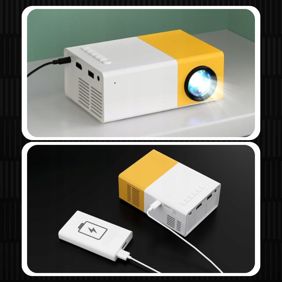 PŘENOSNÝ PROJEKTOR MINI LED FULL HD PRO KINO DOMA POHÁDKOVÉ FILMY Funkce přehrávání filmů z USB