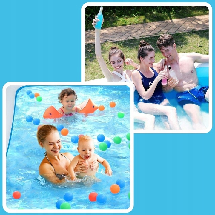 BAZÉN VELKÝ RODINNÝ OBDÉLNÍKOVÝ DO ZAHRADY XXL 185 x 130 cm Tvar obdélníkový