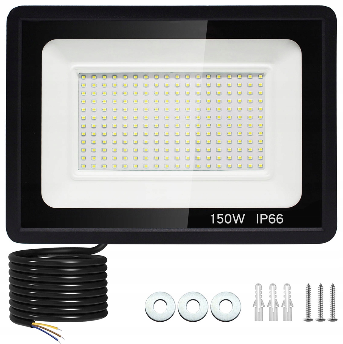 HALOGEN LED OSVĚTLOVAČ LAMPA 150W REFLEKTOR TVRZENÉ SKLO 14500lm SLIM+