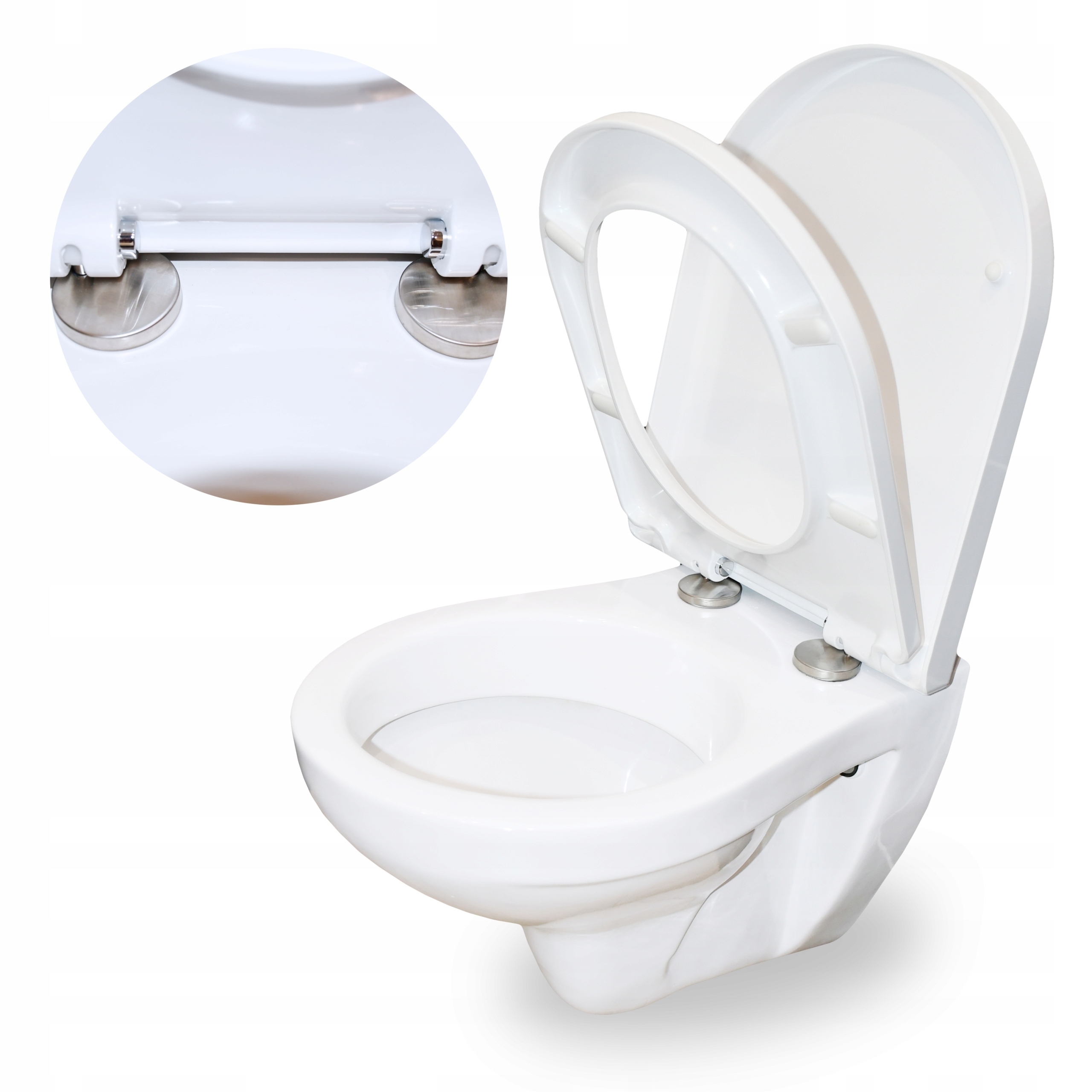 WC SEDÁTKO S POMALÝM SKLÁPĚNÍM, UNIVERZÁLNÍ, NEJTVRDŠÍ PRÉMIOVÝ DUROPLAST Barva bílá