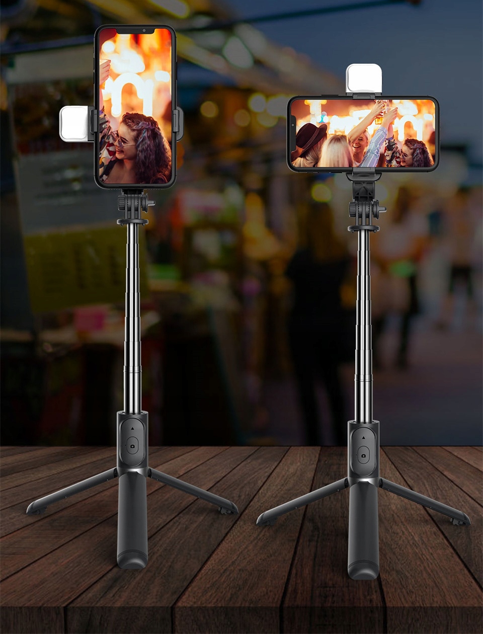 SELFIE TYČ PRO TELEFON TRIPOD STATIV LED + DÁLKOVÉ OVLÁDÁNÍ EAN (GTIN) 5903686068577