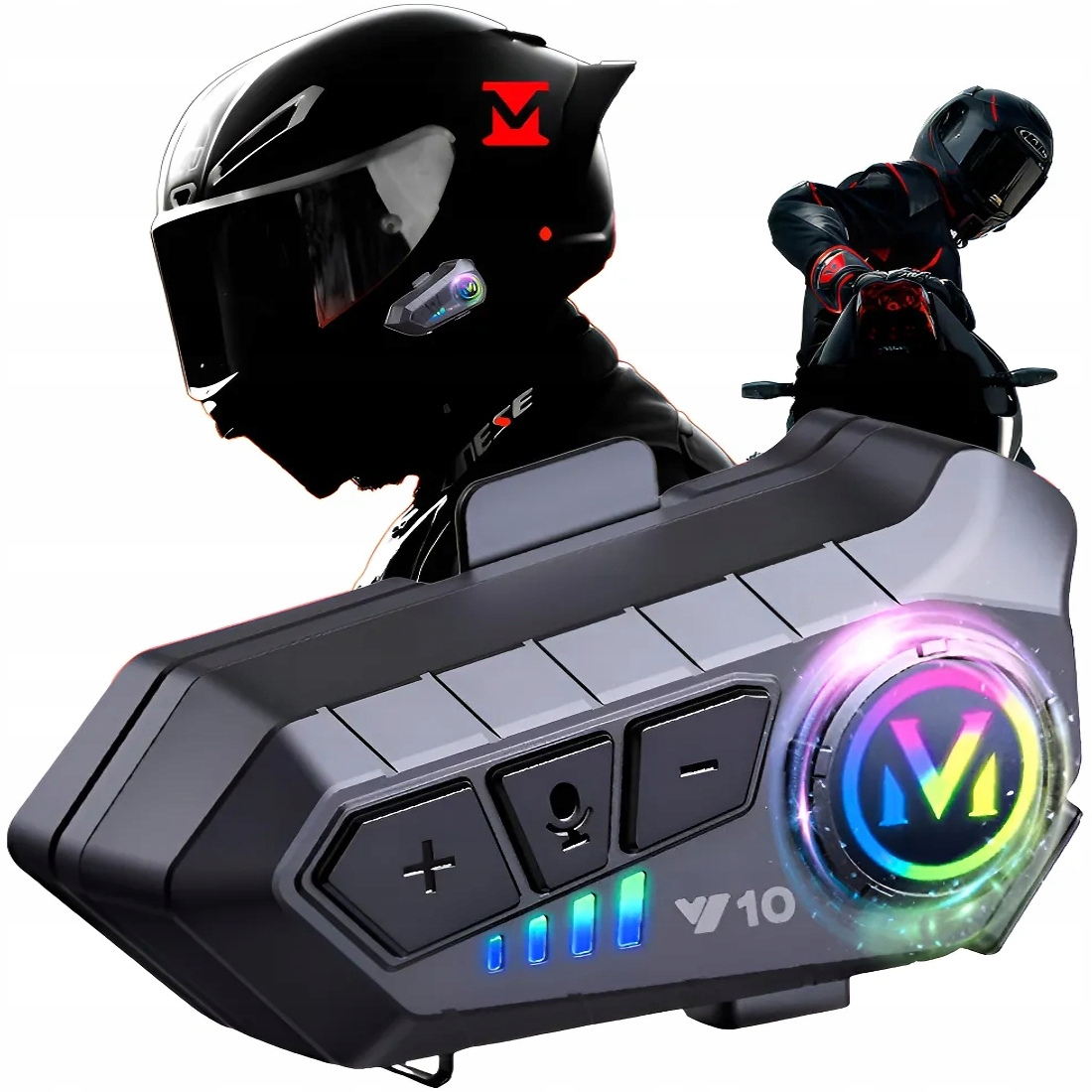 Bluetooth motocyklová sluchátka INTERFON univerzální stereo Koanni