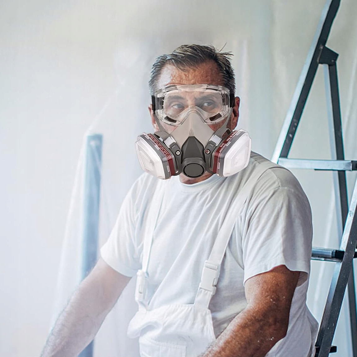 LAKOVACÍ MASKA 4100 + 2x UHLÍKOVÉ VLOŽKY + 12x FILTRY + BRÝLE Koanni Zdravotnický prostředek ne