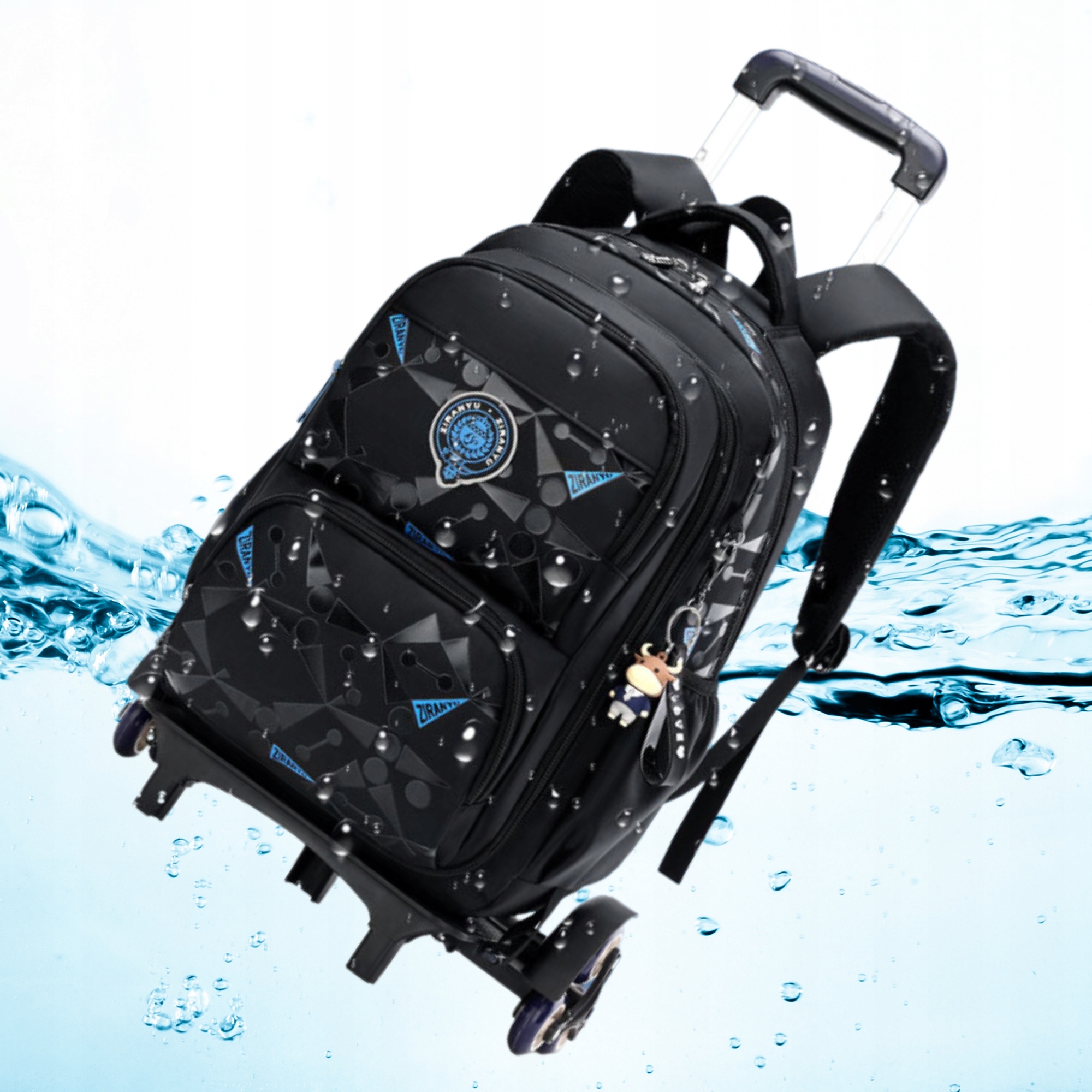 ŠKOLNÍ BATOH BATOH NA KOLEČKÁCH, RÁM PRO CHLAPCE, PROSTORNÝ, 1-3 KUSŮ Velikost velká (formát A4)