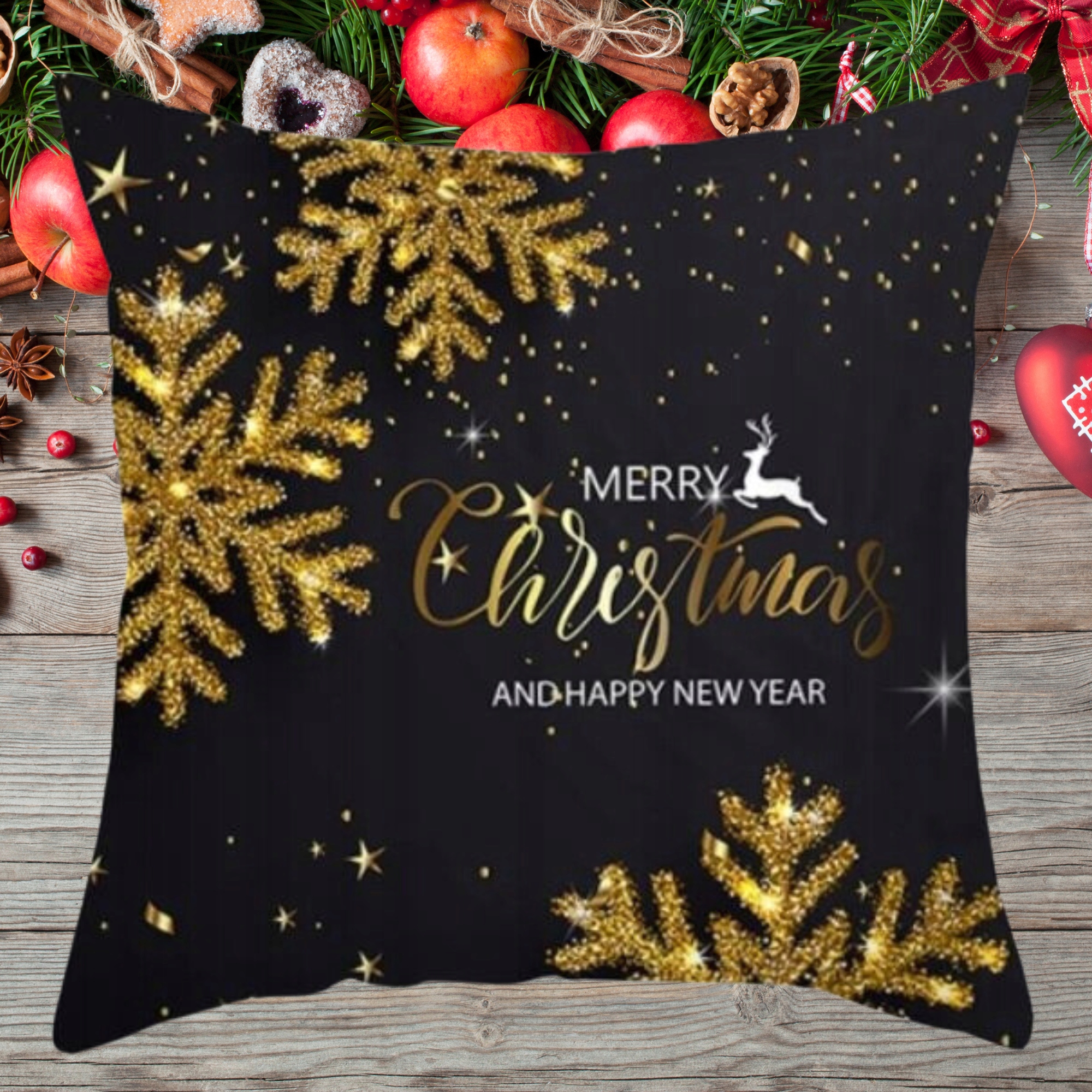 4x SET POVLAK NA POLŠTÁŘ VÁNOČNÍ POVLEČENÍ VÁNOČNÍ 40X40 Značka žádná značka