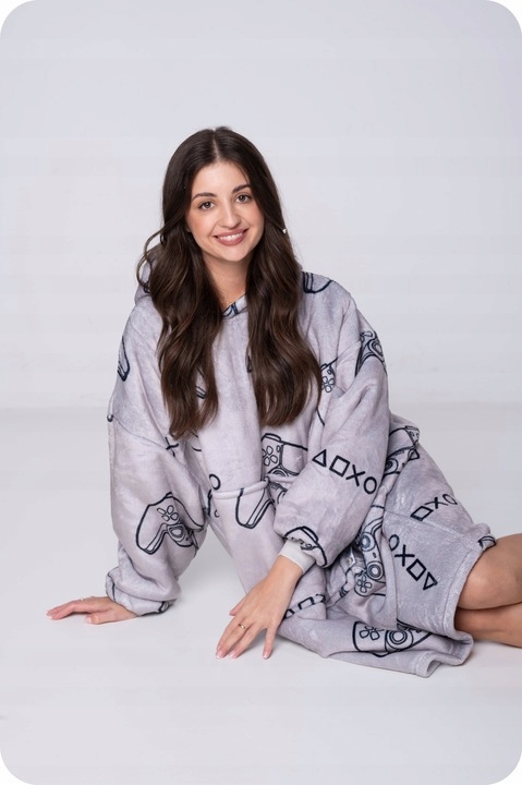 DEKA oversize mikina Tlustá MIKINOVÁ DEKA 2v1 XXL Vzor PADY Kožešina pro hráče EAN (GTIN) 5903867211532