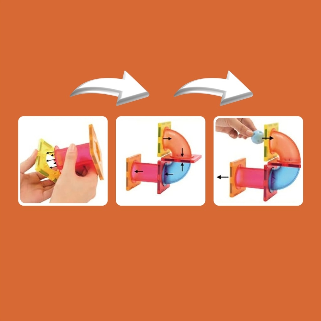 STAVEBNICE XXL KULIČKOVÁ DRÁHA KULODROM 96 DÍLKŮ VELKÁ DRÁHA Výška výrobku 28 cm