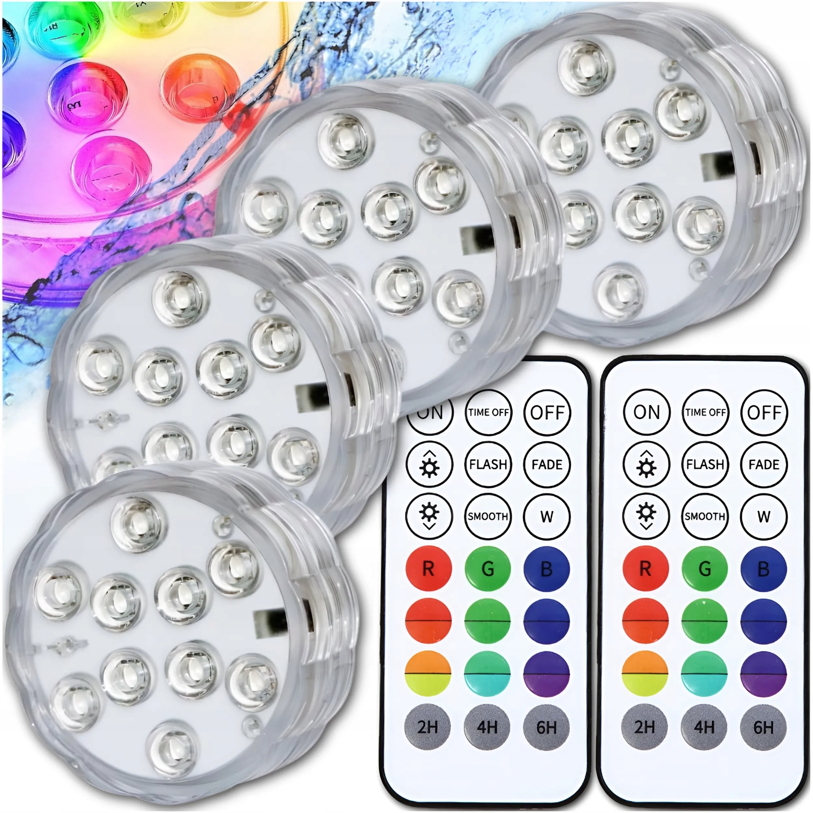 LED OSVĚTLENÍ ZAHRADNÍHO BAZÉNU XL PODVODNÍ BAZÉNOVÉ LAMPY SET 4ks EAN (GTIN) 5906186327410