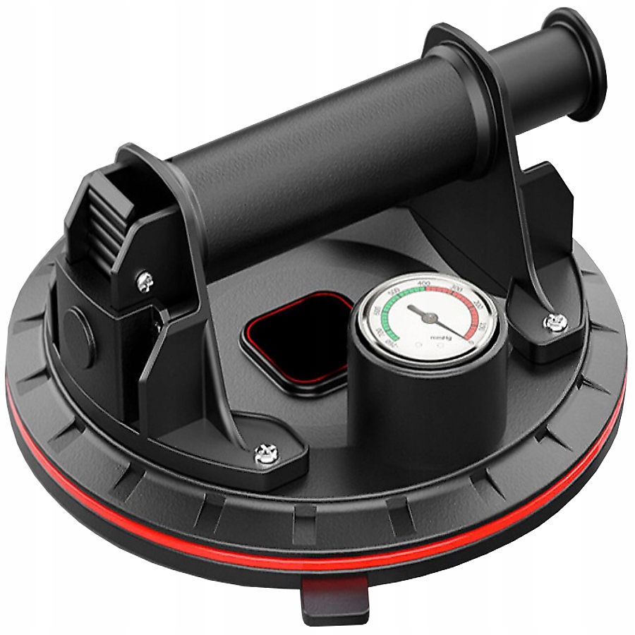 DRŽÁK PŘÍSAVKA S MANOMETREM A PUMPIČKOU NA GLAZURU DLAŽDIC MECHANICKÝ 300 KG