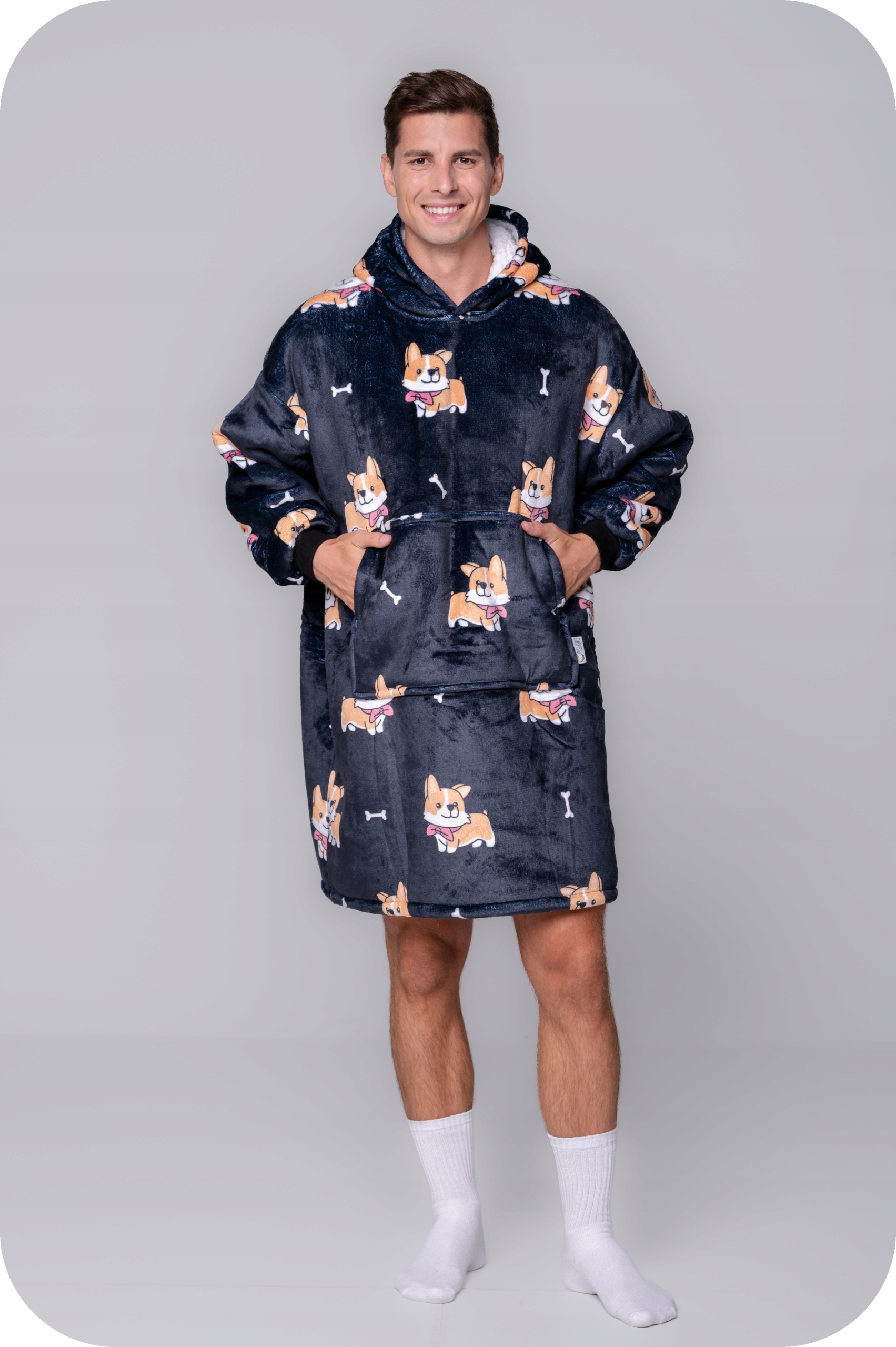 DEKA oversize mikina VELKÁ TĚSNĚJŠÍ MIKINA MIKINOVÁ DEKA 2v1 XXL CORGI VZOR CHLUPAVÁ Deka Kód výrobce Kocobluza