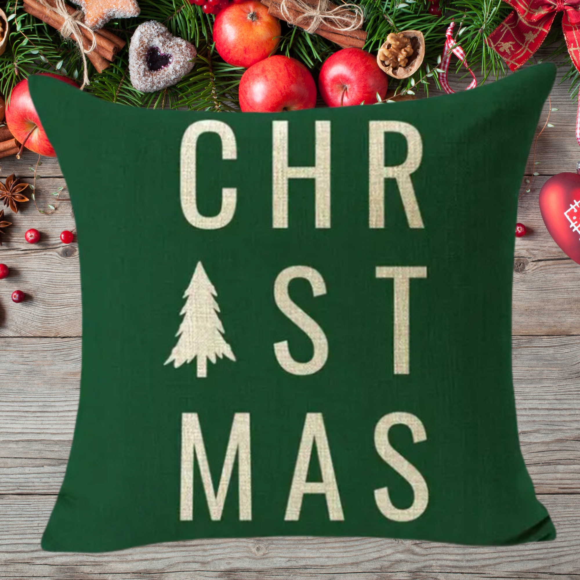 4x SADA POVLAKŮ NA POLŠTÁŘ VÁNOČNÍ POVLEČENÍ Vánoce 45X45 Délka 45 cm