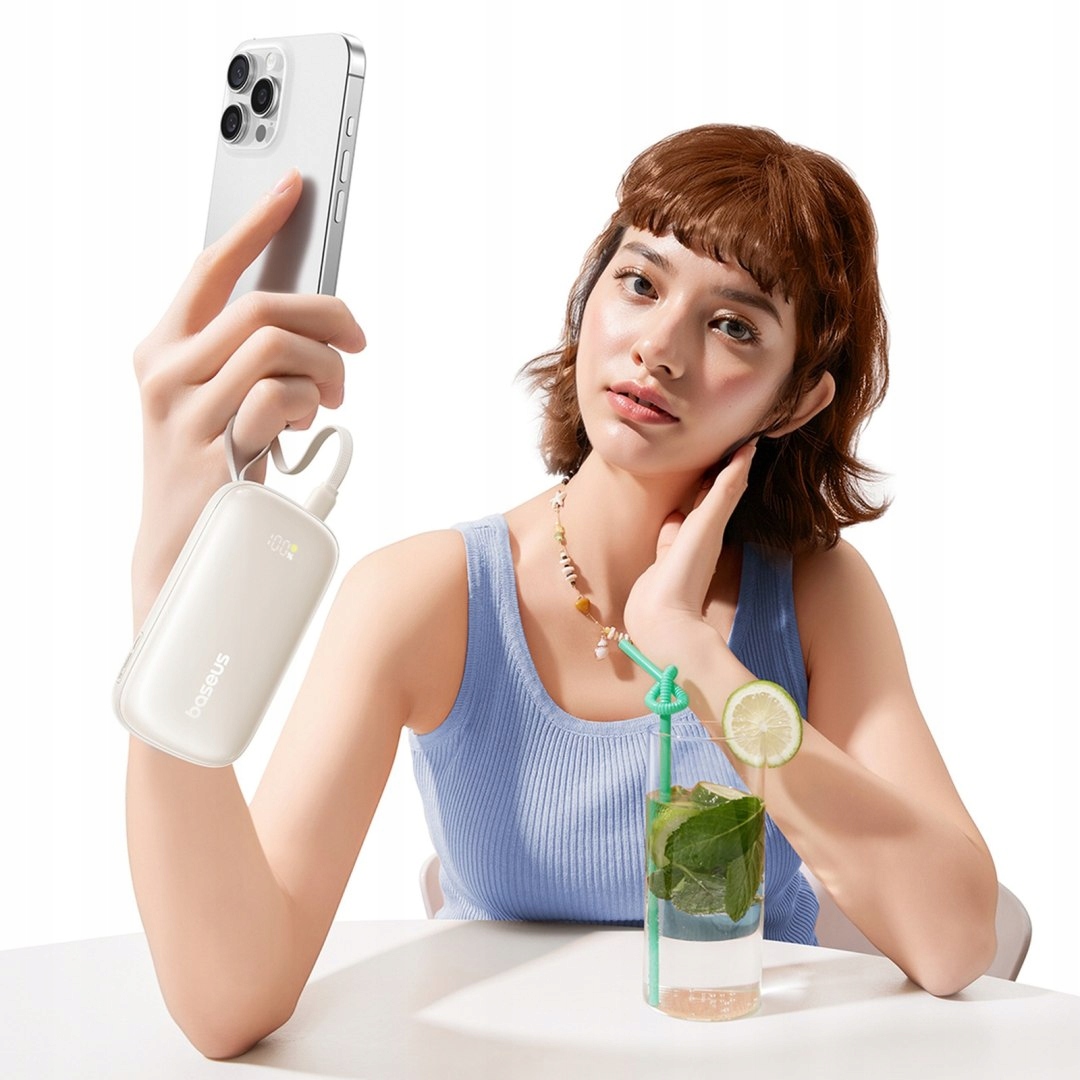 Powerbanka 10000 mAh 22.5 W s vodítkem EnerFill FC21 Qpow 3 Ultra - béžová Typ akumulátoru lithium-iontová