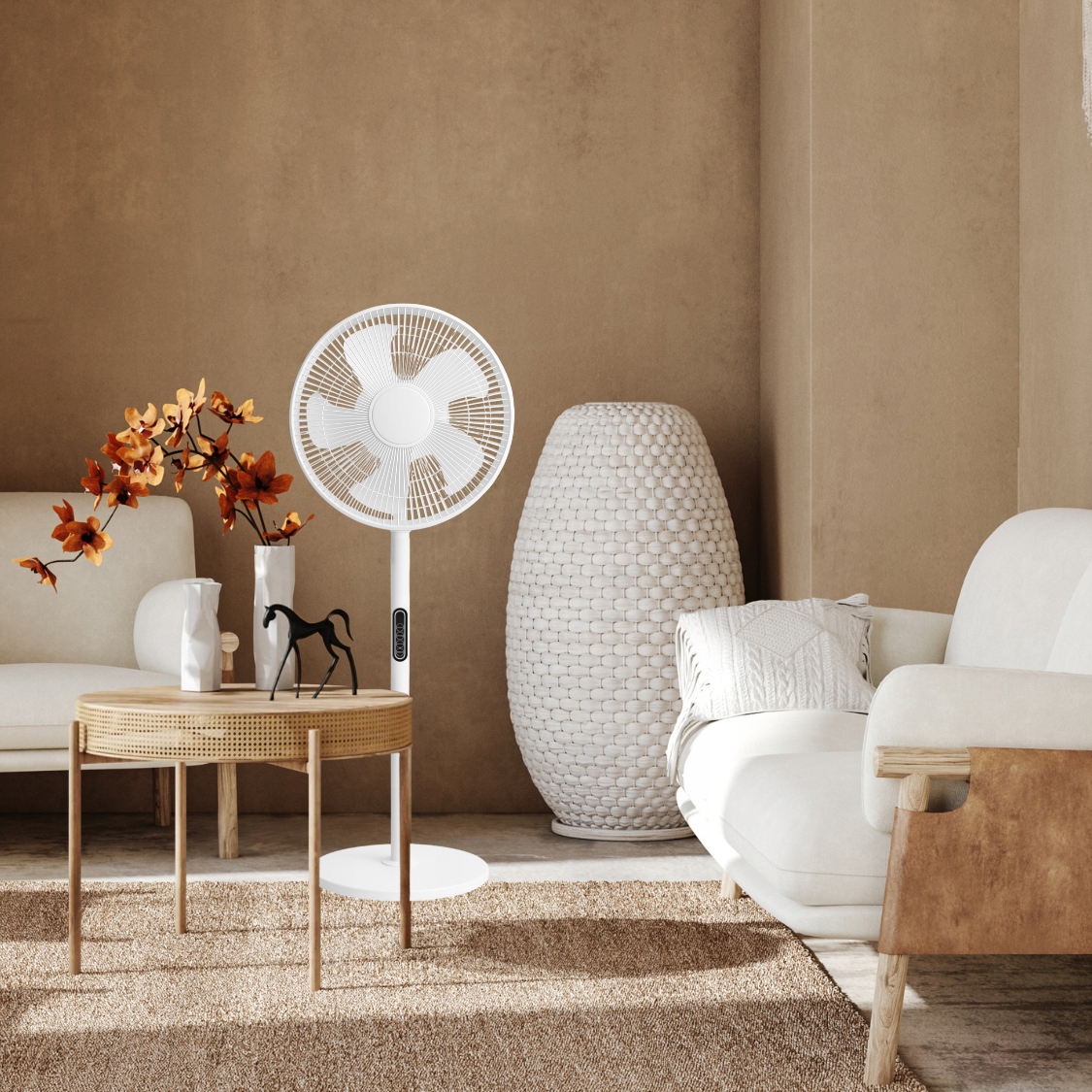 STOJANOVÝ VENTILÁTOR, POKOJOVÝ PODLAHOVÝ VENTILÁTOR, TICHÝ, 8 REŽIMŮ + DÁLKOVÉ OVLÁDÁNÍ Další funkce zámek proudění vzduchu energeticky úsporné montážní klip se světlem